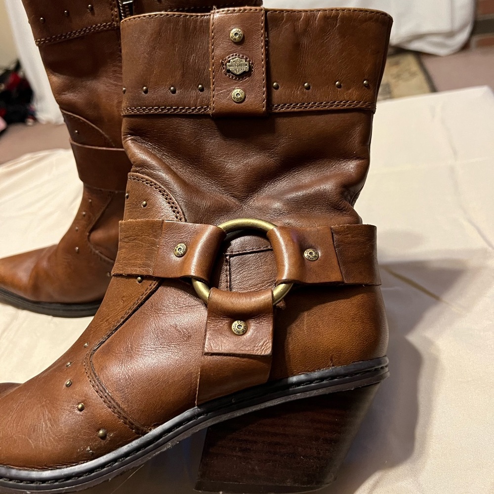 SOLD 8.5 Ladies Harley Davidson Studded Harness Boots - Picture 16 of 16